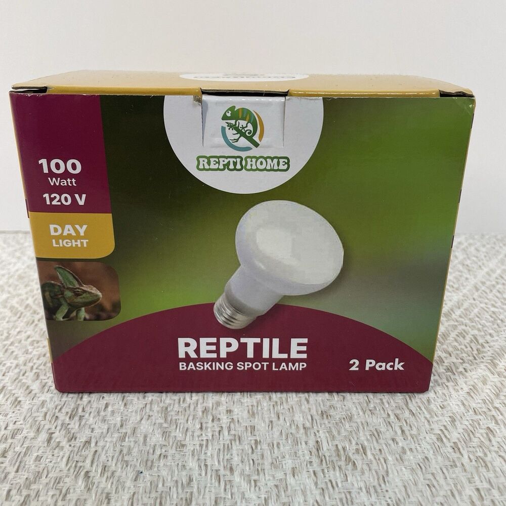 Repti Home Reptile Basking Spot Lamp Bulbs 100W 120V 2 Pack Day Light